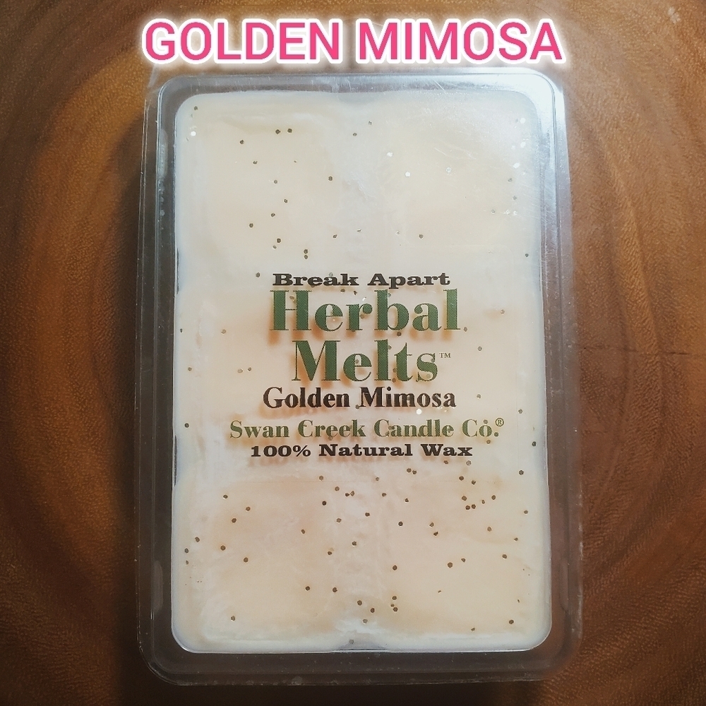 GOLDEN MIMOSA by SWAN CREEK CANDLE CO. Break Apart Herbal Melts 100% Natural Wax